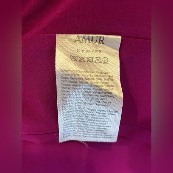 Amur Chara Ruffle Evening Gown in Purple Sangria Size 2 - Picture 7 of 8